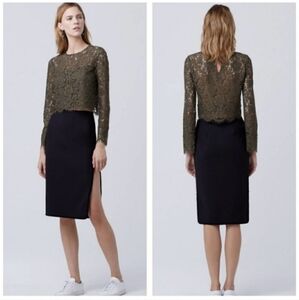 DIANE VON FURSTENBERG Double side zipper pencil skirt‎ size 6